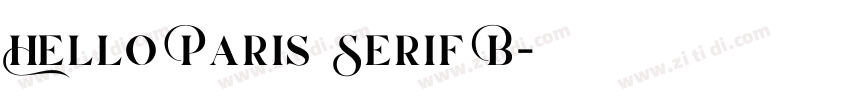 Hello Paris Serif B字体转换